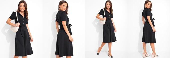 Vestido Preto em Malha