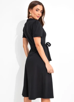 Rosalie - Vestido Preto em Malha - ROSALIE