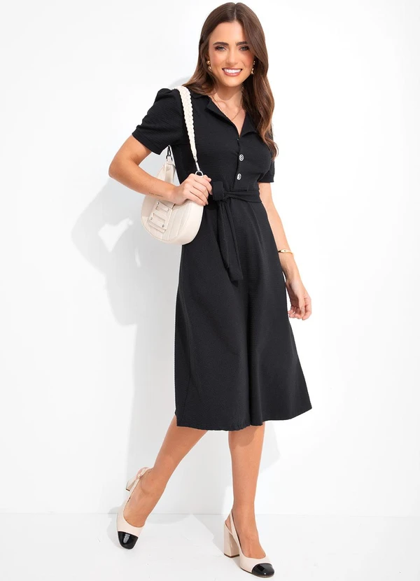 Rosalie - Vestido Preto em Malha 3