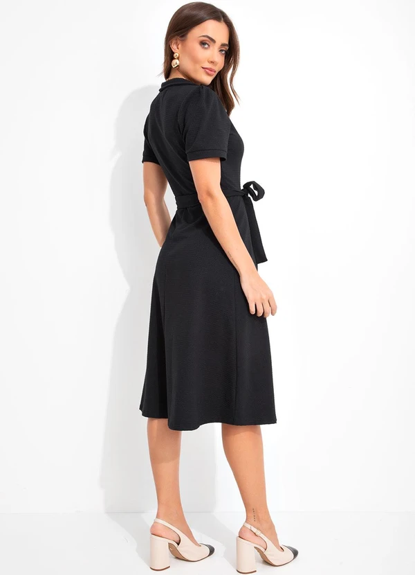 Rosalie - Vestido Preto em Malha 4