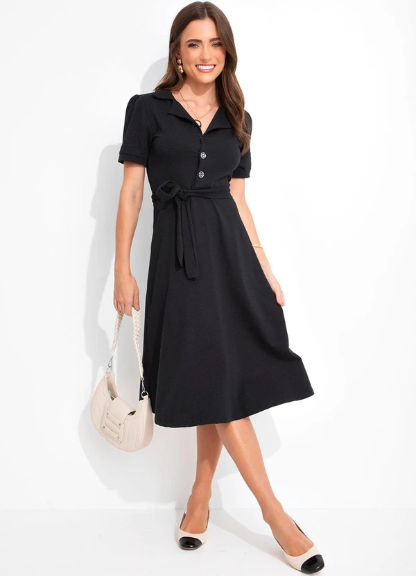 Rosalie - Vestido Preto em Malha 5