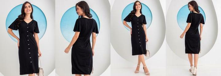 Vestido Preto em Poliviscose