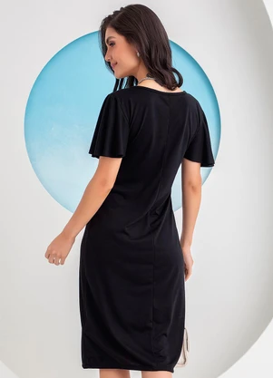 Rosalie - Vestido Preto em Poliviscose - ROSALIE
