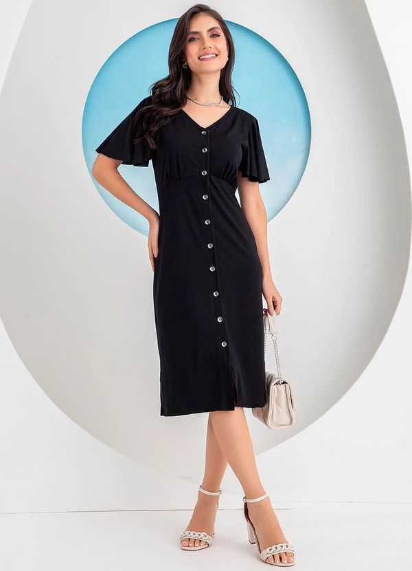 Rosalie - Vestido Preto em Poliviscose 3