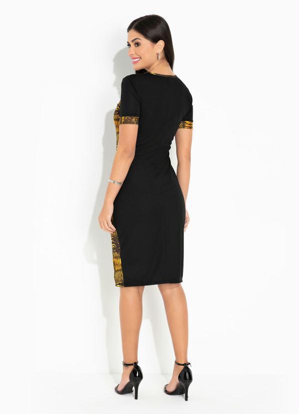 Queima Estoque - Vestido Preto/Felinos Moda Evangélica 5