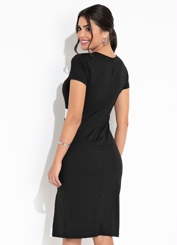 Outlet - Vestido Preto Recortes Princesa Moda Evangélica 2