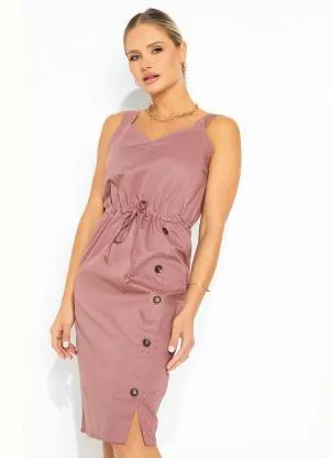 Rosalie - Vestido Rosa com Alças - ROSALIE