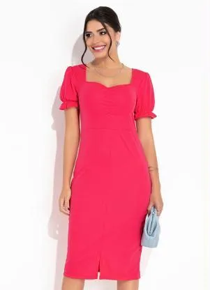 Rosalie - Vestido Rosa Decote Princesa - ROSALIE