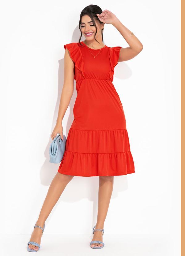 Queima Estoque - Vestido sem Mangas Laranja Moda Evangélica 4