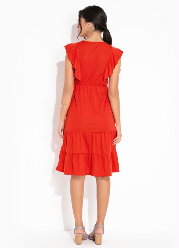 Queima Estoque - Vestido sem Mangas Laranja Moda Evangélica 5