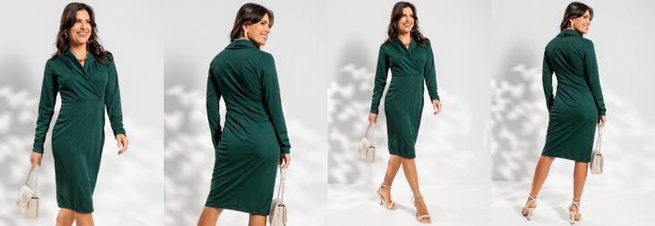 Vestido Verde Aventurine em Malha