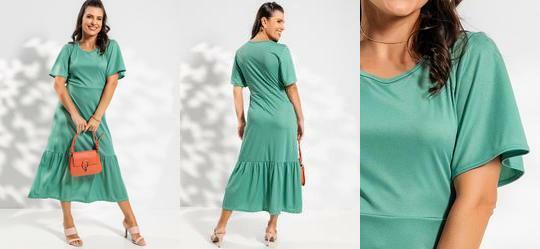 Vestido Verde Claro em Malha