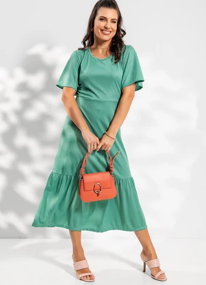 Rosalie - Vestido Verde Claro em Malha - ROSALIE