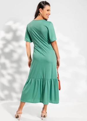 Rosalie - Vestido Verde Claro em Malha - ROSALIE