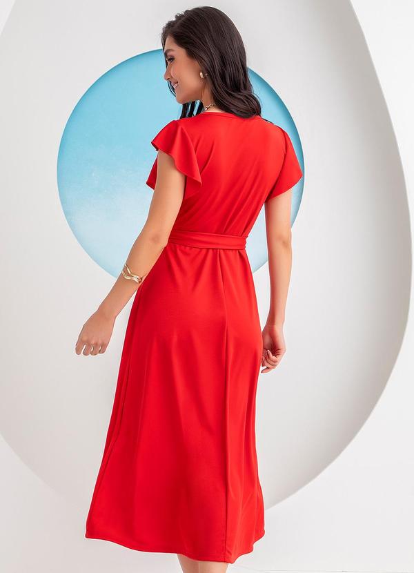 Rosalie - Vestido Vermelho em Malha 2