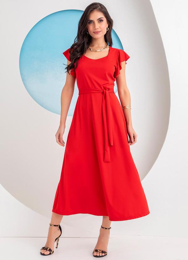 Rosalie - Vestido Vermelho em Malha 3