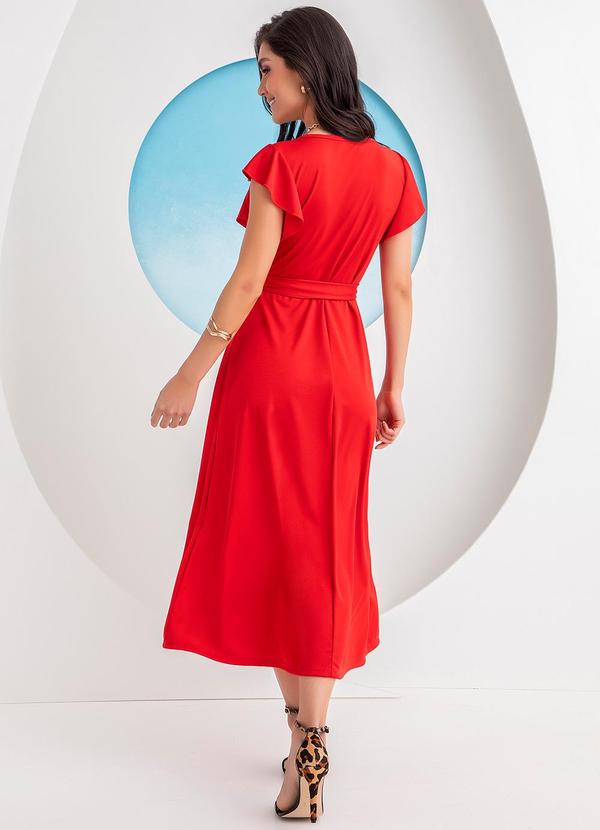 Rosalie - Vestido Vermelho em Malha 4