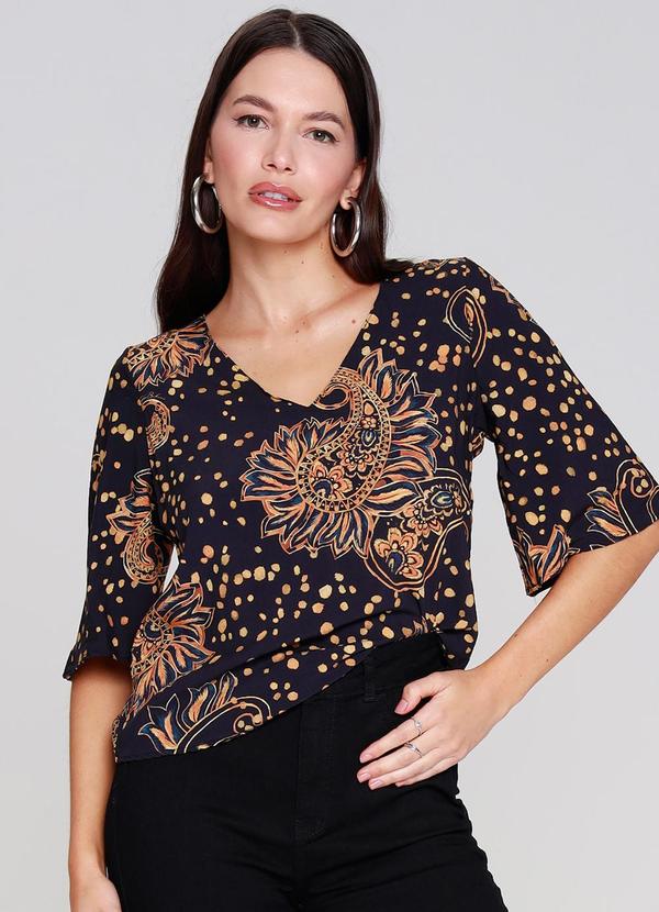 Gatabakana - Ampla Paisley Preto