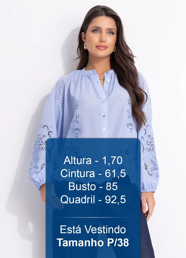 Farm - Bata Bordada Richelieu Azul 6