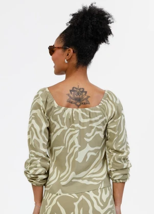 Habana - Bata em Viscose Verde - HABANA