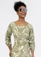 Habana - Bata em Viscose Off White - variação: Verde