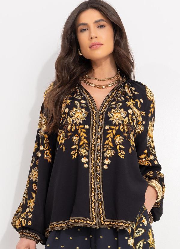 Farm - Bata Flora Abacaxi Preto