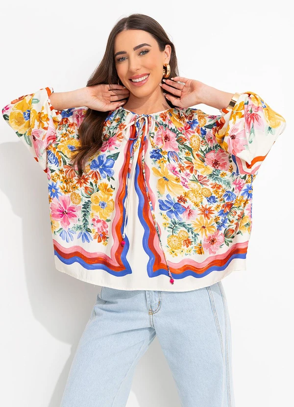 Farm - Bata Lenço Floraline Off White 3