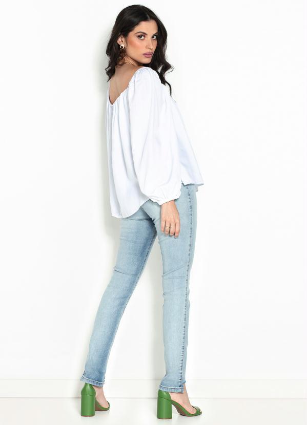 Lança Perfume - Bata Manga Longa de Viscose Branca 4