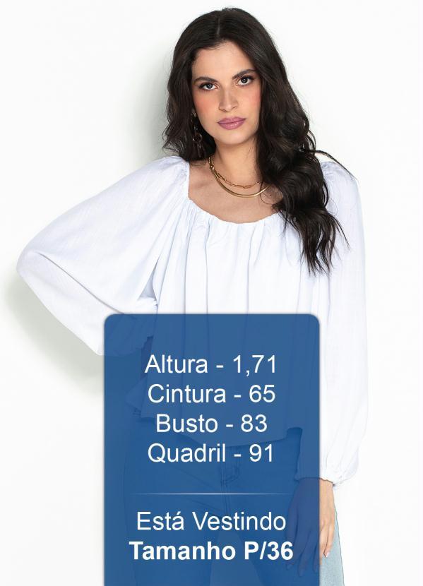 Lança Perfume - Bata Manga Longa de Viscose Branca 5