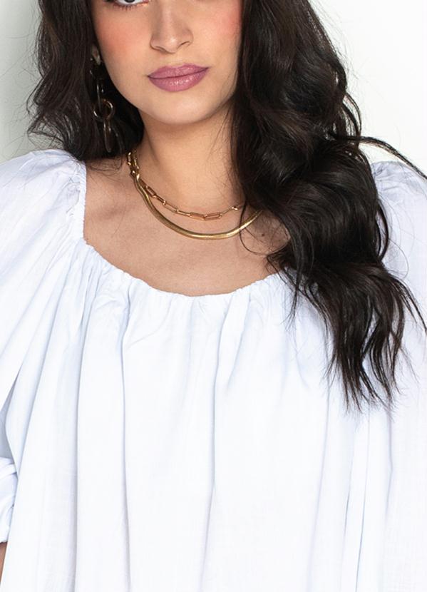 Lança Perfume - Bata Manga Longa de Viscose Branca 6