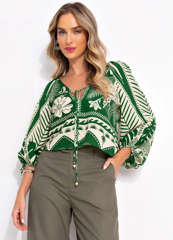 Farm - Bata Noite das Araras Verde