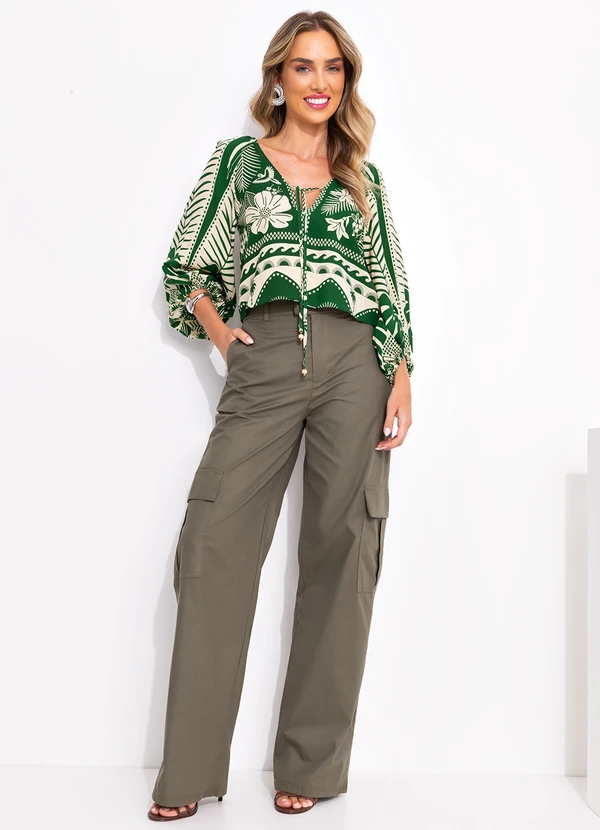 Farm - Bata Noite das Araras Verde 4