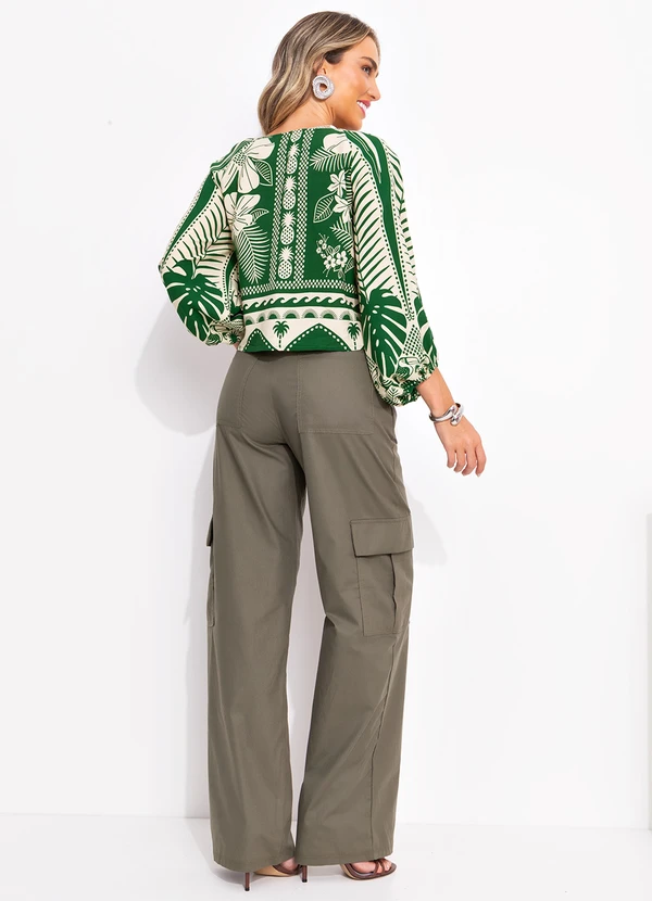 Farm - Bata Noite das Araras Verde 6