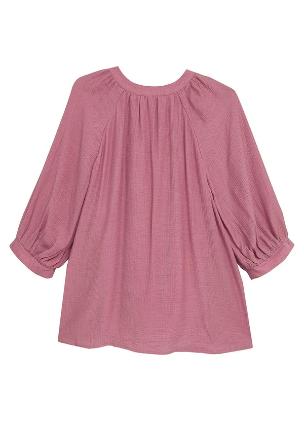 Malwee - Blusa Bata em Crepe Rosê 4