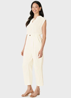 Malwee - Blusa Bata em Off White - MALWEE