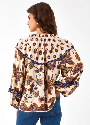 Farm - Blusa Bata Jasmin Marrom - FARM