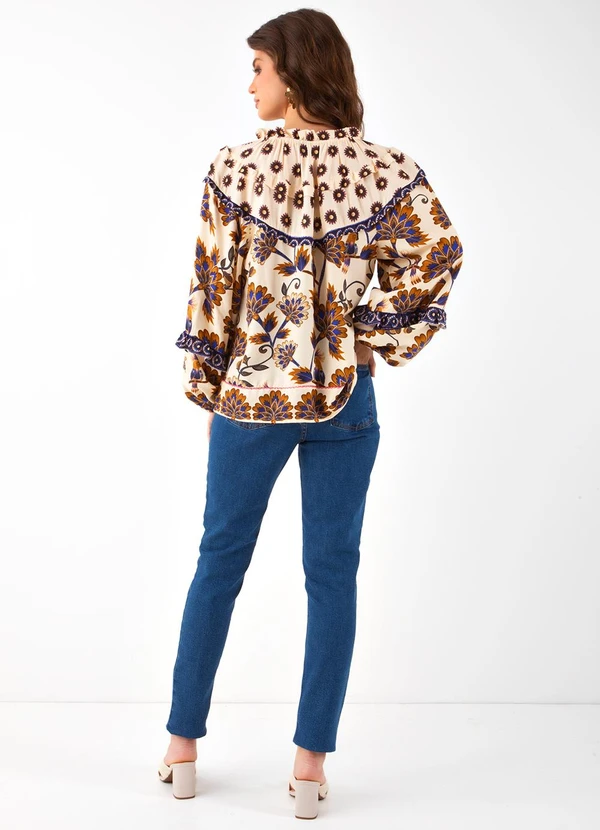 Farm - Blusa Bata Jasmin Marrom 4