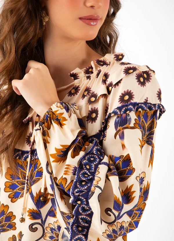 Farm - Blusa Bata Jasmin Marrom 6