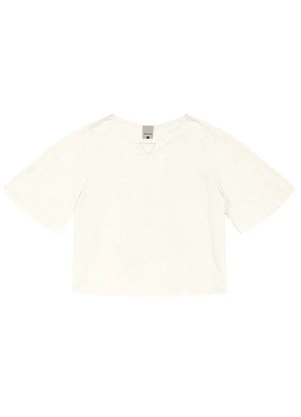 Malwee - Blusa Bata Maquinetada Off White - MALWEE