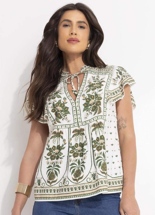 Farm - Blusa Bata Mari Off White