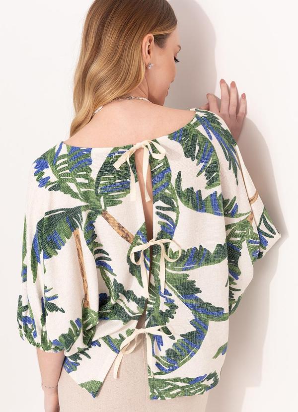 Quintess - Blusa Coqueiros em Malha Texturizada de Viscose 6