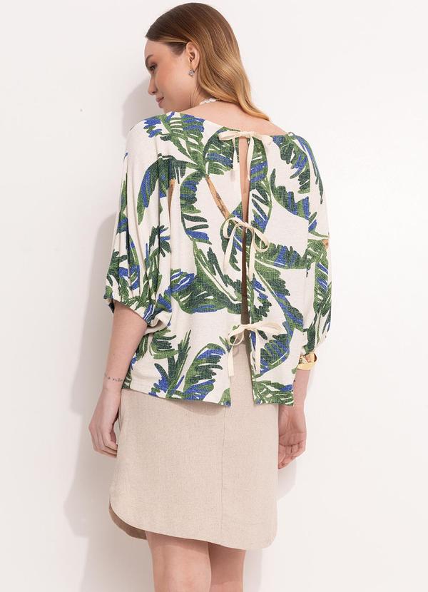 Quintess - Blusa Coqueiros em Malha Texturizada de Viscose 4