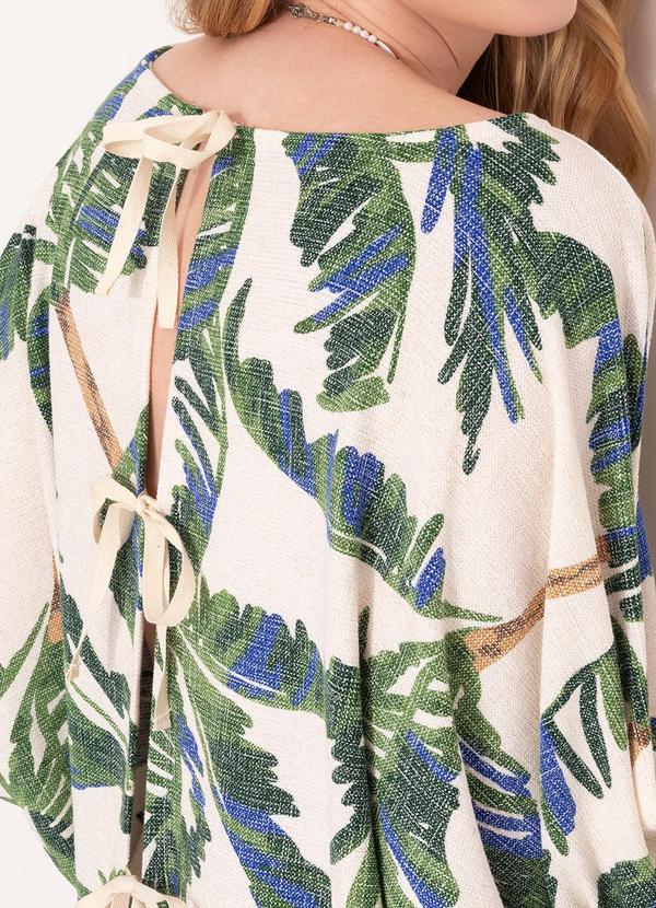 Quintess - Blusa Coqueiros em Malha Texturizada de Viscose 1