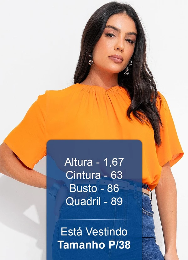 Colcci - Blusa em Viscose Laranja 5