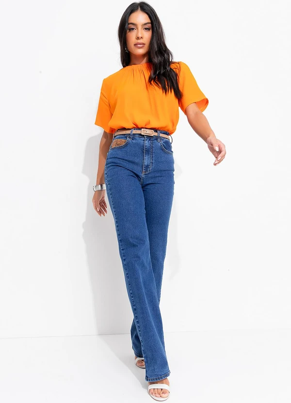 Colcci - Blusa em Viscose Laranja 6