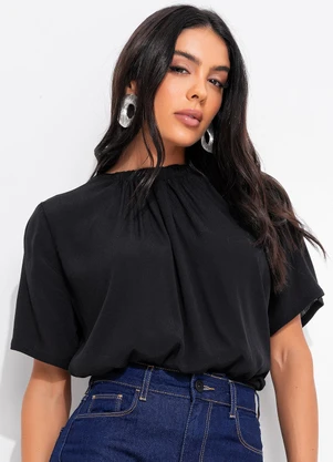 Colcci - Blusa em Viscose Preto - COLCCI