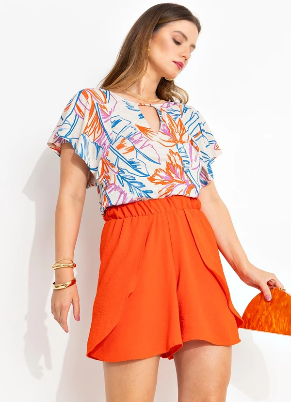 Quintess - Blusa Estampada em Malha de Viscose com Elastano 8