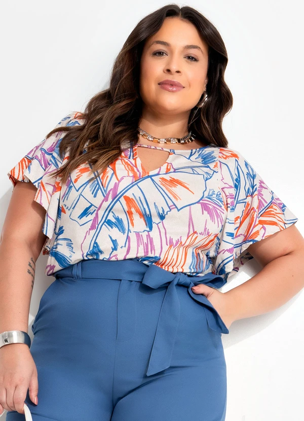 Quintess - Blusa Estampada em Malha de Viscose com Elastano 6