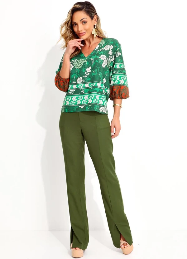 Colcci - Blusa Estampada Verde 3