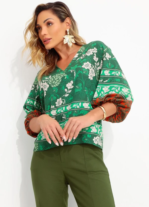 Colcci - Blusa Estampada Verde 6